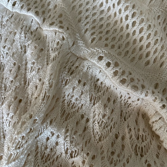 Farm Rio x Anthropologie Boho Cream Crochet Knit Maxi Dress - Picture 7 of 9